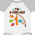 thumbnail image 4 of Inktastic I'm O-fish-ally One Fishing Birthday Boys or Girls Baby Bodysuit, 4 of 5