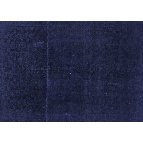 Ahgly Company Indoor Rectangle Abstract Blue Modern Area Rugs, 4' x 6'