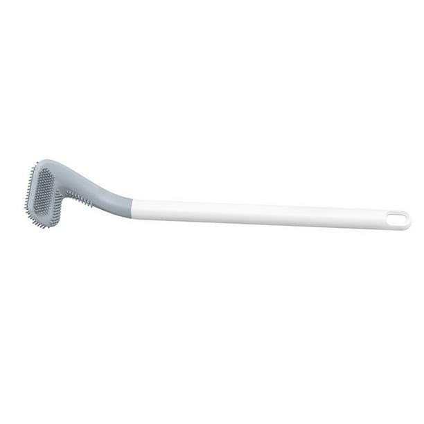 1 Uds. Cepillo de baño mango largo cepillo montado en la pared forma de palo de Golf herramienta de limpieza baño silicona sin extremos muertos Suministros de limpieza para el hogar Blanco Billuyoard HA006819-01