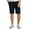 Navy/White, variant on Men's Flat Front Flamingo Palm Stretch Belted Casual Shorts (32, Grey\Black)