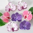 thumbnail image 3 of XmhyTop 20 piezas de flores de mariposa artificiales de seda para decoración de bodas, ramos y fiestas, 4,33 pulgadas, color beige, 3 of 5