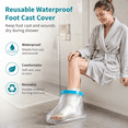 thumbnail image 3 of Reusable Waterproof Foot Cast Cover, Adult Fracture Post-Surgery Wound Protector, Bath Shield Sleeve to Keep Foot Plaster Cast Dry for Shower, 3 of 5