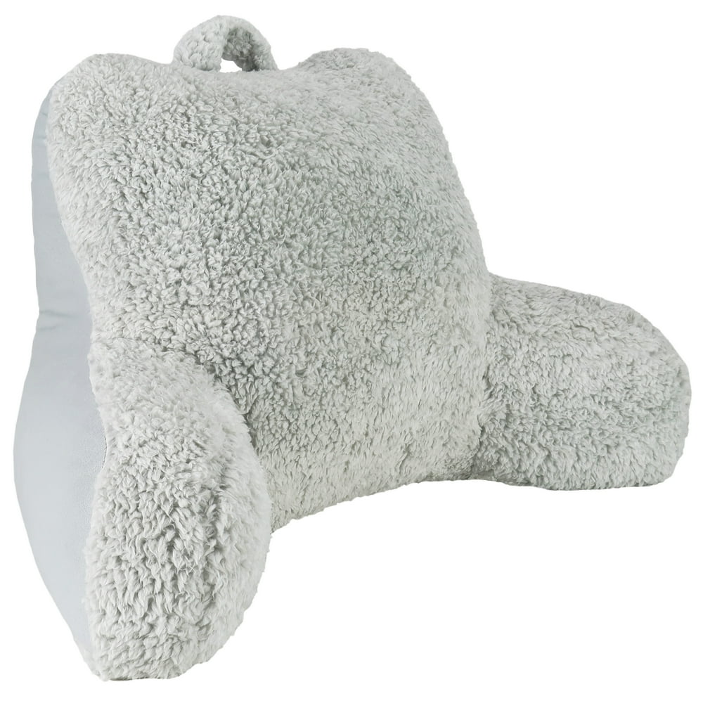 Better Homes & Gardens 2 Tone Sherpa Backrest Pillow with Mink Back