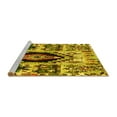 thumbnail image 2 of Ahgly Company Machine Washable Indoor Rectangle Oriental Yellow Modern Area Rugs, 6' x 9', 2 of 4