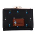 thumbnail image 1 of Moda Mujer PU De Cuero Señora Titular De La Tarjeta Corta Bolso Bolso Negro Zulema Mini billetera para mujer, 1 of 8