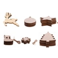 thumbnail image 1 of Toystoory 60 unidades/juego de piezas de con temática navideña, rodajas de madera, árbol para colgar en la pared, adorno de DIY, Kits de decoración para fiestas Toystoory HA8888-00B, 1 of 6