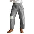 thumbnail image 6 of GEWSEY Baggy Barrel Jeans for Women Y2k Striped Drawstring High Waist Straight Wide Leg Boyfriend Jeans Mom Denim Pants (Black, S), 6 of 6