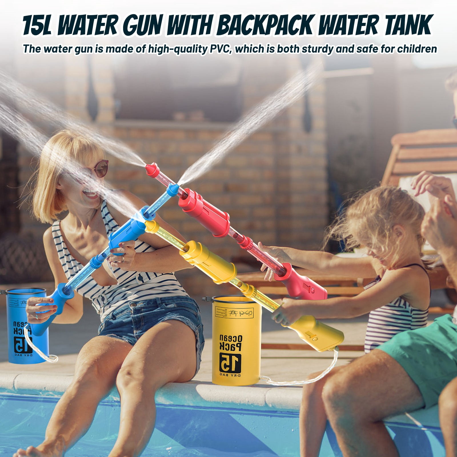 Premium Waterproof Dry Bag 15L with Detachable Hand Pump Perfect for Outdoor Adventures & Water Sports