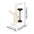 thumbnail image 3 of Clamp-On Desk Hook for Backpack, No-Drill Stainless Steel Bag Hanger with Strong Load-Bearing, for Office, Classroom & Dorm 1Pc Complexion, 3 of 6