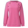thumbnail image 2 of Vedolay Womens Tops Casual Women's Oversized Crewneck Sweatshirts Pullover Workout Tops Fall Long Sleeve Teen,Hot Pink L, 2 of 4