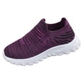 thumbnail image 5 of Rokment Women's Orthopedic Slip on Socks Walking Shoes Lightweight Comfortable Mesh Memory Foam Running Tennis Jogging Workout Sneakers for Women Men Dark Purple Size 9.5, 5 of 6