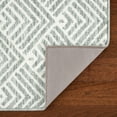 thumbnail image 4 of TOWN & COUNTRY EVERYDAY Walker Modern Stripe Everwash® Washable Multi-Use Decorative Rug with Non-Slip Backing, Sage Green, 24"x72", 4 of 11