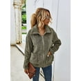 thumbnail image 2 of REDHOTYPE Women's Button Long Sleeve Brushed Jacket Coats with Pockets, 2 of 5