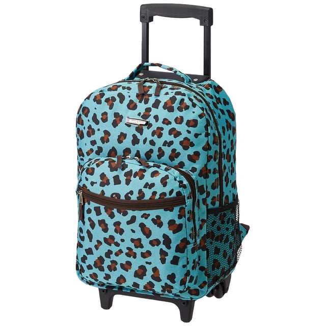 Mochila rodante Rockland Blue Leopard 43 cm