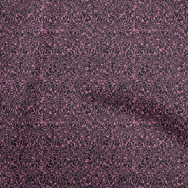 oneOone Cotton Cambric Black Fabric Block Craft Projects Decor Fabric Printed By The Yard 42 Inch Wide-BW