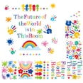 thumbnail image 1 of Colorful Inspirational Quotes Wall Decals Paint Splatter Handprint Wall Stickers Positive Saying Wall Decals, 1 of 6