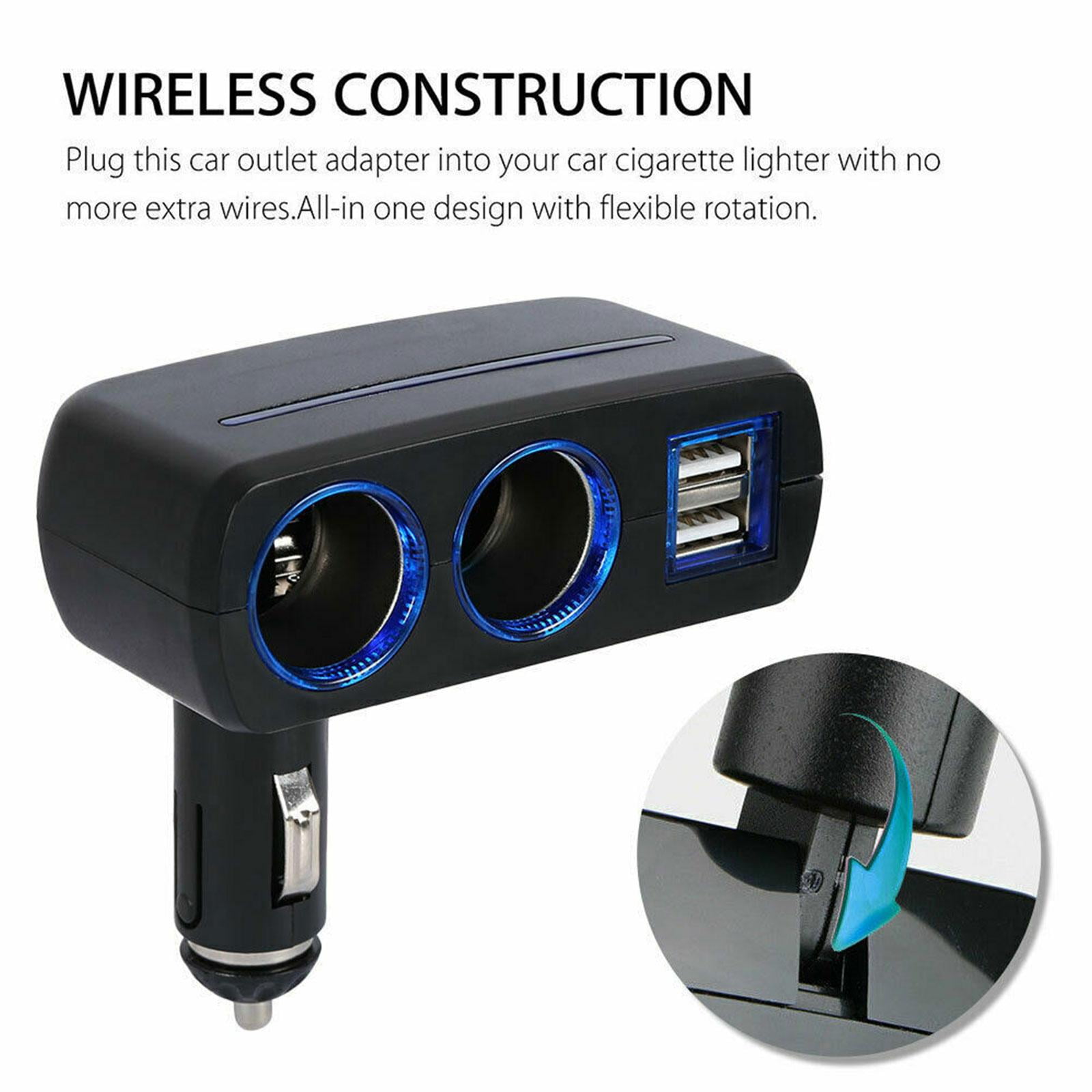 car cigarette lighter double plug adapter Otium USB C Charger, 2 Sockets Splitter 12/24V 80W Dual USB Type-C Ports Separate Switch LED Voltage Display Built-in Replaceable 10A Fuse Compatible Mobile Phone GPS Dash Cam DescriptionCigarette lighter adapter car charger is an essential gadget for your vehicle Double Power Dual Car Cigarette