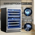24" Wine Cooler Refrigerator Dual Zone 54 Bottle Capacity, Seamless