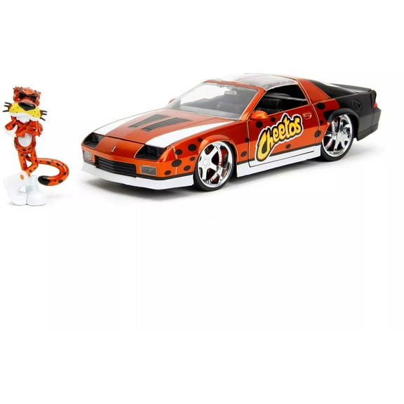 Jada Toys - 1:24 Cheetos - Hollywood Rides - 1985 Chevrolet Camaro Z28 with Chester Cheetah Figure