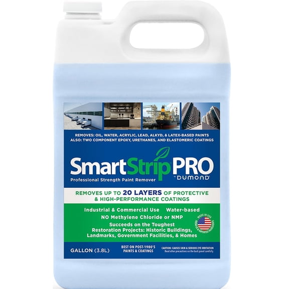 Smart Strip PRO Paint Remover, Professional Strength Formula Strips up to 20 Layers of Oil, Latex & Acrylic-Based Paints, Varnishes & Stains in One Application, 1 Gallon Pourable