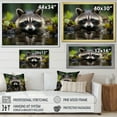 thumbnail image 4 of Designart "Inquisitive Raccoon I" Animals Floater Framed Canvas Print, 4 of 7