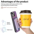 thumbnail image 3 of Classic Back Case for iPhone XR, with Removable Magnetic Card Slots Support Car Magnetic Mount with Finger Ring Stand Business Thin Fit Phone Case Cover for iPhone XR, Purple, 3 of 11