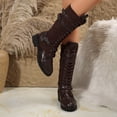 thumbnail image 2 of JUSLIO Boots for Women,Chunky Heel Boots Fashion Casual Mid Calf Boots Comfort Solid Color Round Toe Womens Boots, 2 of 9