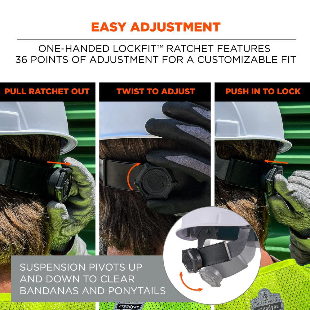 Ergodyne Skullerz 8967 Orange Lightweight Cap Style Hard Hat Class E