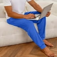 thumbnail image 5 of Gytharion Men's Pajama Pants Loose Breathable Sleep Lounge Pants Lightweight Casual Drawstring Elastic Waist Sleepwear Joggers Soft Comfy PJ Bottoms with Pockets, 5 of 8