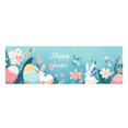 thumbnail image 1 of Nappe de Table de Pâques Drapeau Lapin Œuf Décoration de Table Nappe Isolée Décoration de Table de Pâques, 1 of 6