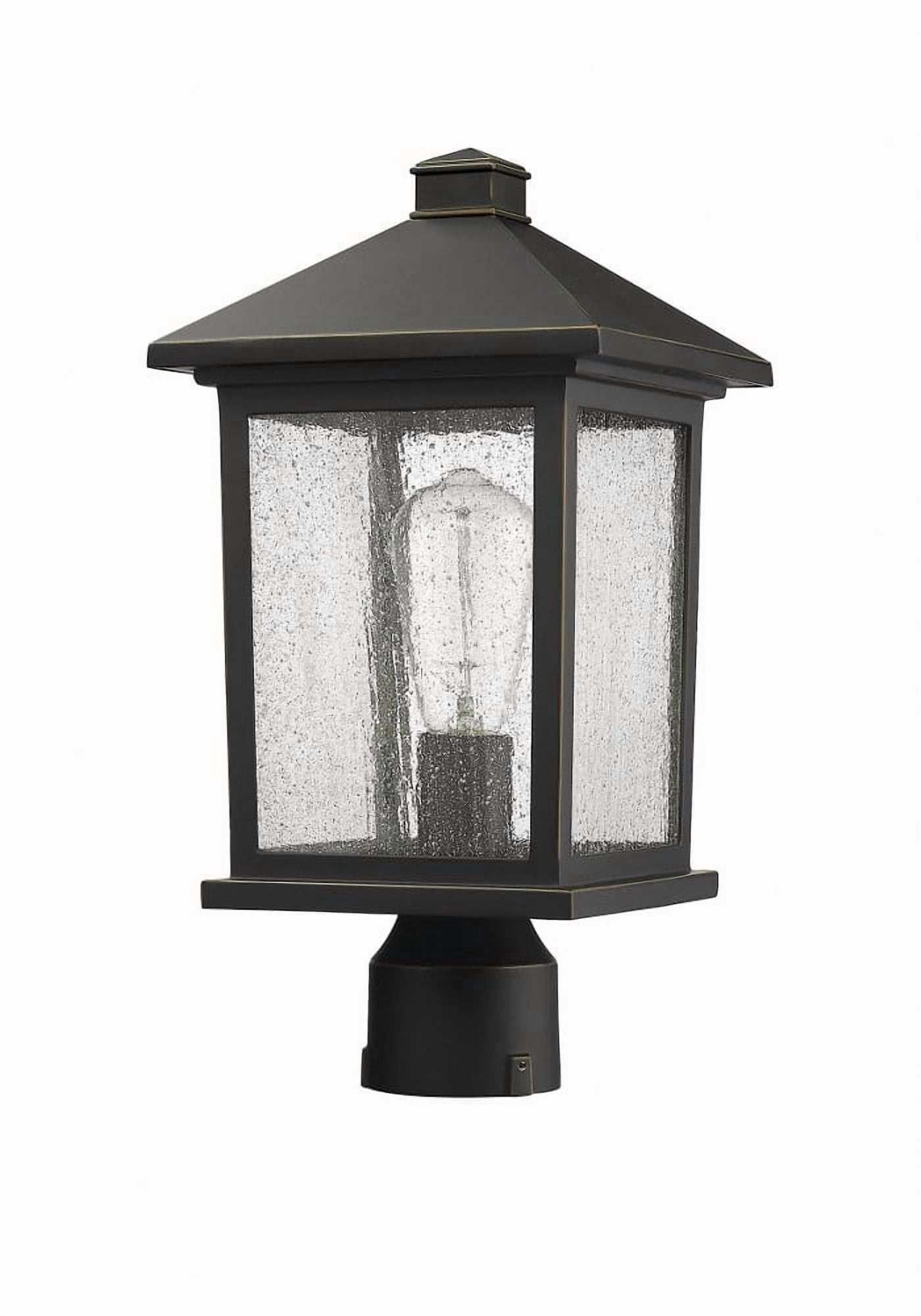 1 Light Outdoor Post Mount Lantern In Seaside Style 8 Inches Wide By 16 Inches High-Oil Rubbed Bronze Finish Z-Lite 531Phmr-Orb