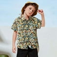 thumbnail image 2 of Hihipz Toddler Boys Polo Shirt Floral Print Shirts Hawaii Beach Casual Summer Tops,Sizes 3-4, 2 of 5