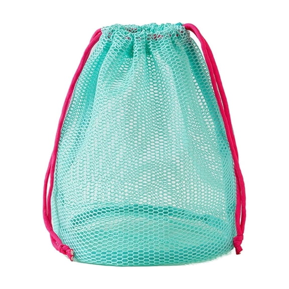 Multi Color Drawstring Mesh Swimming Bag Water Resistant Toiletry Pouch Compact Storage for Travel Gym Accessories