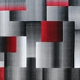 thumbnail image 7 of Emma + Oliver 5x7 Modern Cubist Olefin Accent Rug in Gradient Shades of Black, Gray and Red with Natural Jute Backing, 7 of 7