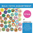 thumbnail image 3 of Bulk YoYo Assortment, Toys, Party Supplies, 144 Pieces, 3 of 3