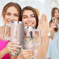 thumbnail image 6 of Bridesmaid Tumbler 40oz - Wedding Party Gift - Stainless Steel Insulated Cup with Handle & Straw - Champagne Flute Alternative, 6 of 6
