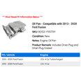 thumbnail image 2 of Pan - Compatible with 2013 - 2020 Ford Fusion 2014 2015 2016 2017 2018 2019, 2 of 2