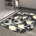 thumbnail image 2 of 1pc Skulls Absorbent Non-Slip Bathroom Thickened Flannel Rug Decor,Soft,Quick Drying,Suitable For Indoor/outdoor Use,Bathrooms,Bedrooms,Kitchens,Terrace,Laundry Rooms,16"x24", 2 of 9