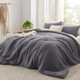 thumbnail image 1 of Juego de edredón Bedsure Super King de 305 x 305 cm, gris oscuro y suave, 1 of 8