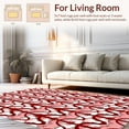 thumbnail image 2 of ODIKA 2'x3' Machine Washable Non-Slip Area Rug, Art Inspired Fan with Delicate Highlights High Traffic Rug, Red, 499098, 2 of 7