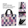 thumbnail image 4 of FORMRS 16" Laptop Bag Carrying Sleeve Case with Handle Travel Shoulder Briefcase, Pink and Purple Plaid Pattern, 4 of 8