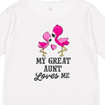 thumbnail image 4 of Inktastic My Great Aunt Loves me with Two Flamingos Boys or Girls Long Sleeve Toddler T-Shirt, 4 of 5