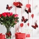 thumbnail image 4 of Set de pegatinas de mariposas de San Valentín 6 – Nudo flash de oro 3D, plástico rojo, diseño de doble capa • Calcomanías decorativas metálicas para pared, ventana, envoltorio de regalo, decoración, 4 of 6