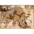 thumbnail image 2 of Vintage Maps 32x24 White Modern Wood Framed Museum Art Print Titled - Asia 1680, 2 of 4