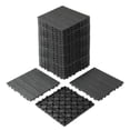 thumbnail image 2 of IVV 27 Pack Plastic Interlocking Deck Tiles, 12"x12" Waterproof Outdoor Flooring All Weather Use, Patio Floor Decking Tiles for Porch Poolside Balcony Backyard, Dark Gray, 2 of 9
