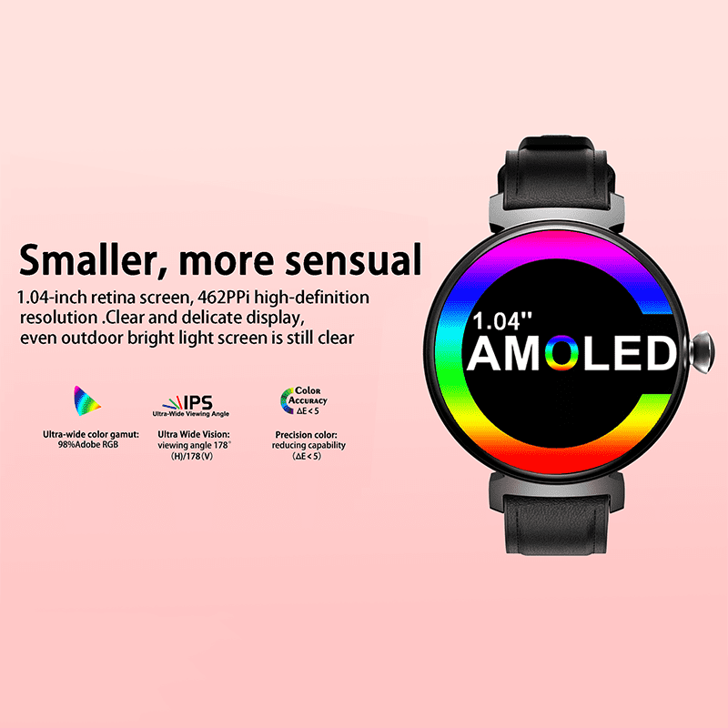 DM70 Smart Watch Women's Fashion Sports Watch 1.04 inches Bluetooth Calling Music Health Tracker Sleep Monitoring for Android or iOS