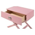 thumbnail image 4 of Maklaine Contemporary Engineered Wood 1-Drawer Bedroom Nightstand in Pink, 4 of 6