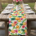 thumbnail image 4 of Summer Pineapple Table Runner 36 Inches, Tropical Fruits Lemon Watercolor Bed Runner Dresser Scarves Tabletop for Indoor Outdoor Parties/Ceremony/Banquet, 13"x 36", 4 of 9