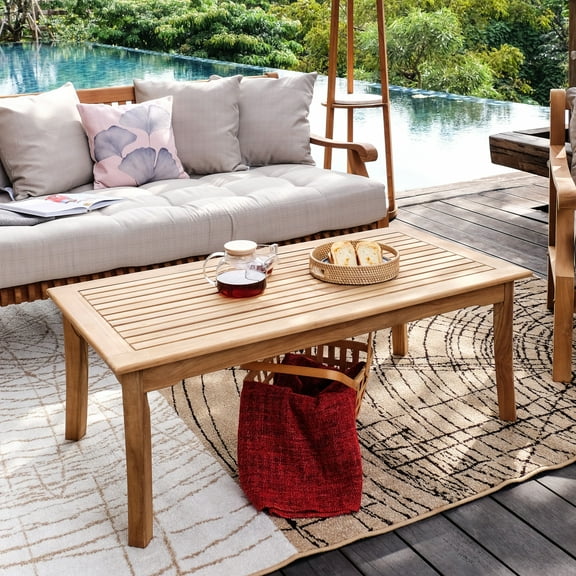 Cambridge Casual  Chara Teak Outdoor Patio Coffee Table