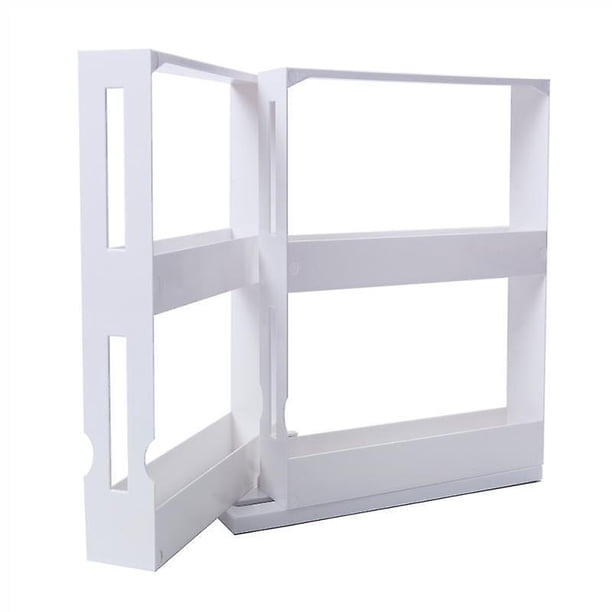 Estantería de especias de 2 niveles, estante de almacenamiento extensible para cocina, organizador de tarros de especias, estante giratorio para especias, estante de almacenamiento multifuncional comp Afortunado Sencillez